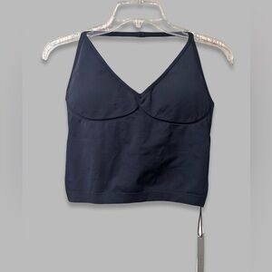 BNWT Nama Sculpt™ Halter Top Black Athletic Sports Bra Size Large